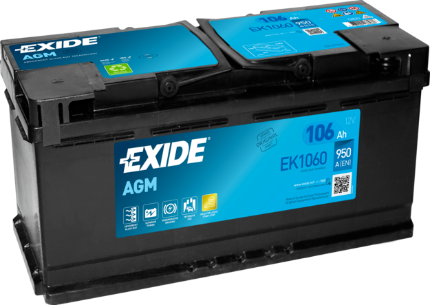 Obrázok Batéria EXIDE AGM 12V/106Ah/950A
