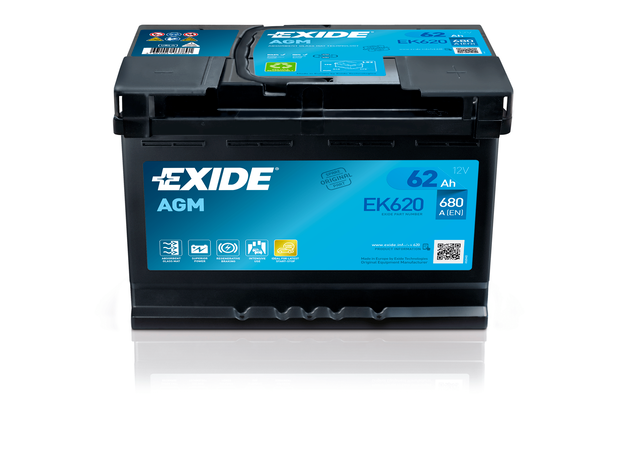 Obrázok Batéria EXIDE AGM 12V/62Ah/680A