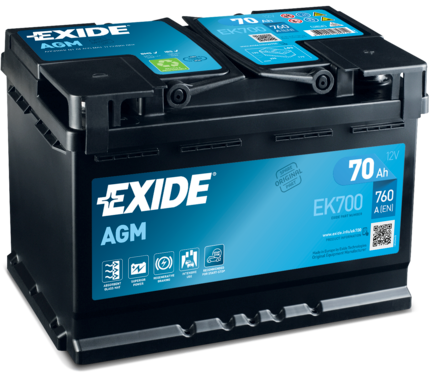 Obrázok Batéria EXIDE AGM 12V/70Ah/760A