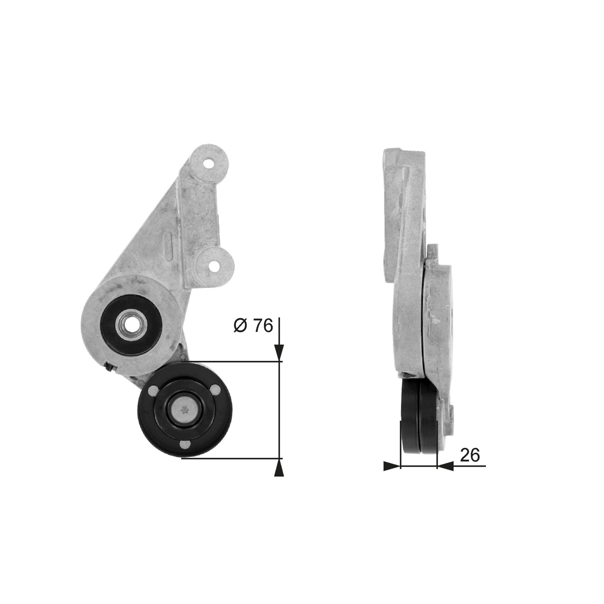 Obrázok Napínacia kladka rebrovaného klinového remeňa GATES DriveAlign® T38304