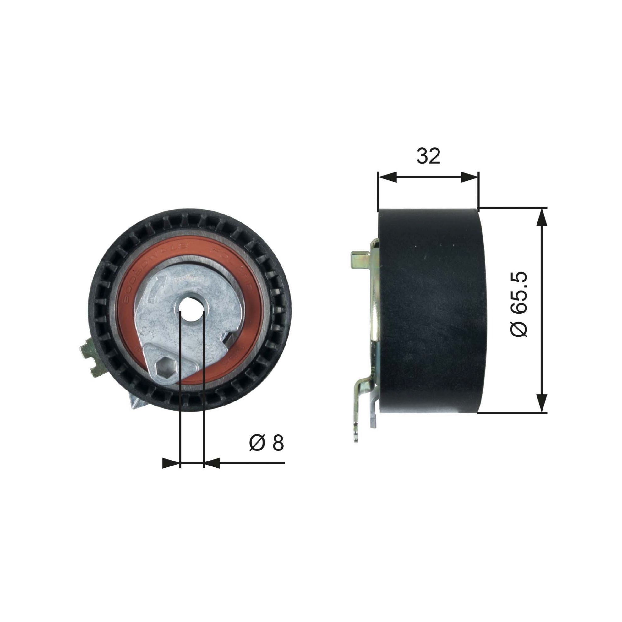 Obrázok Napínacia kladka ozubeného remeňa GATES PowerGrip® T43236