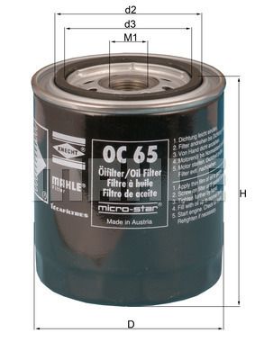Obrázok Olejový filter KNECHT  OC65