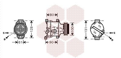 Obrázok Kompresor klimatizácie VAN WEZEL  1700K103