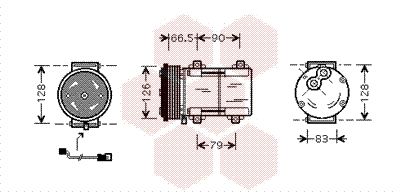 Obrázok Kompresor klimatizácie VAN WEZEL  1800K276