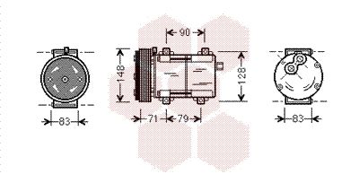 Obrázok Kompresor klimatizácie VAN WEZEL  1800K279