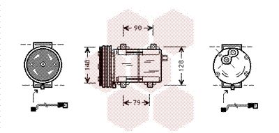 Obrázok Kompresor klimatizácie VAN WEZEL  1800K283