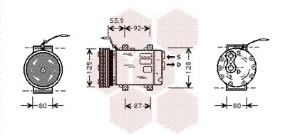 Obrázok Kompresor klimatizácie VAN WEZEL  4300K073