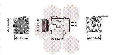 Obrázok Kompresor klimatizácie VAN WEZEL  4300K244