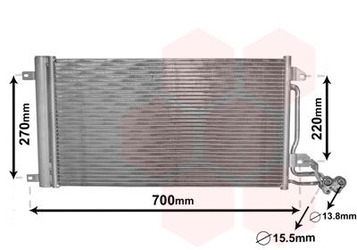 Obrázok Kondenzátor klimatizácie VAN WEZEL  49005038