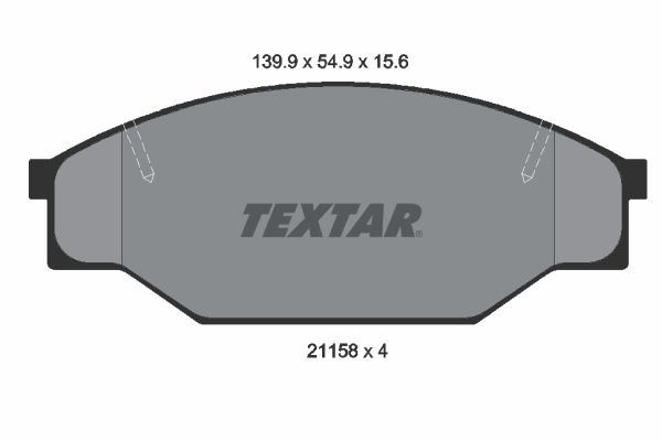 Obrázok Sada brzdových platničiek kotúčovej brzdy TEXTAR  2115801