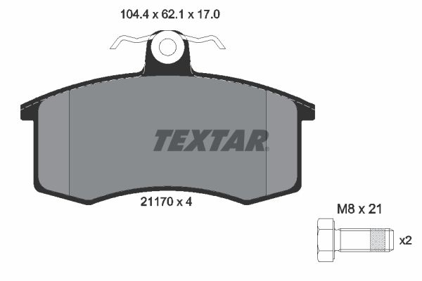 Obrázok Sada brzdových platničiek kotúčovej brzdy TEXTAR  2117002