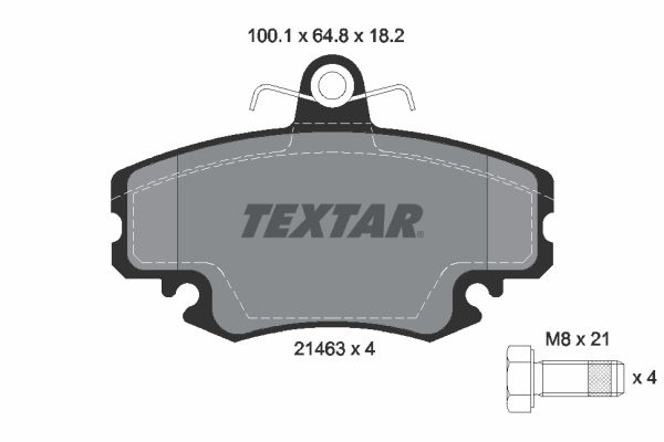 Obrázok Sada brzdových platničiek kotúčovej brzdy TEXTAR Q+ 2146306