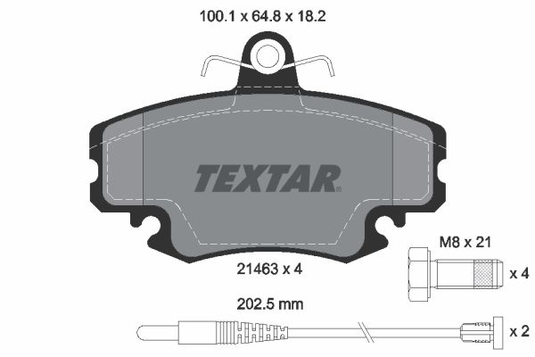 Obrázok Sada brzdových platničiek kotúčovej brzdy TEXTAR Q+ 2146304