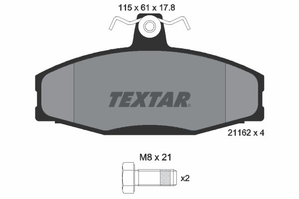 Obrázok Sada brzdových platničiek kotúčovej brzdy TEXTAR  2166201