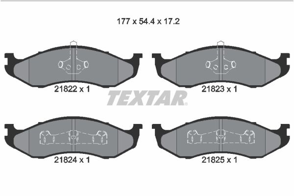 Obrázok Sada brzdových platničiek kotúčovej brzdy TEXTAR  2182202