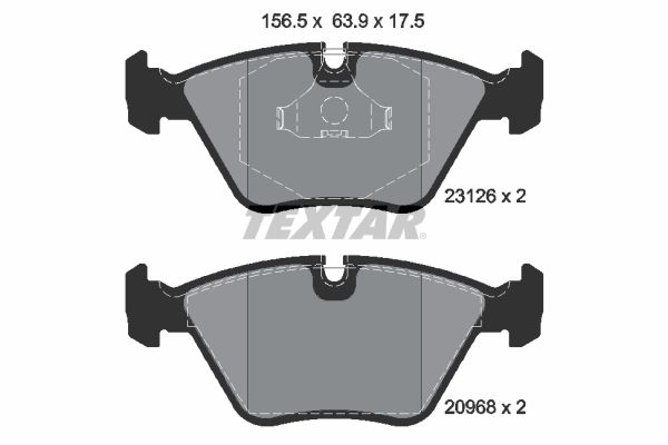 Obrázok Sada brzdových platničiek kotúčovej brzdy TEXTAR Q+ 2312601