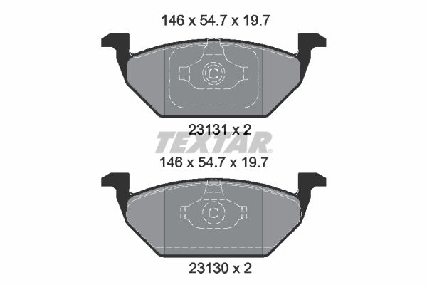 Obrázok Sada brzdových platničiek kotúčovej brzdy TEXTAR Q+ 2313001