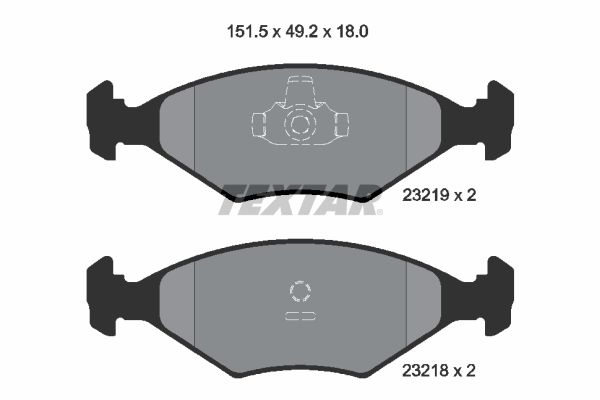 Obrázok Sada brzdových platničiek kotúčovej brzdy TEXTAR  2321901