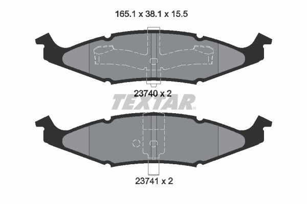 Obrázok Sada brzdových platničiek kotúčovej brzdy TEXTAR  2374001
