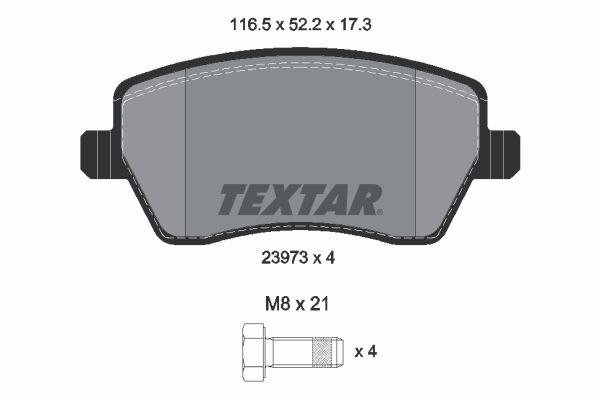 Obrázok Sada brzdových platničiek kotúčovej brzdy TEXTAR Q+ 2397301