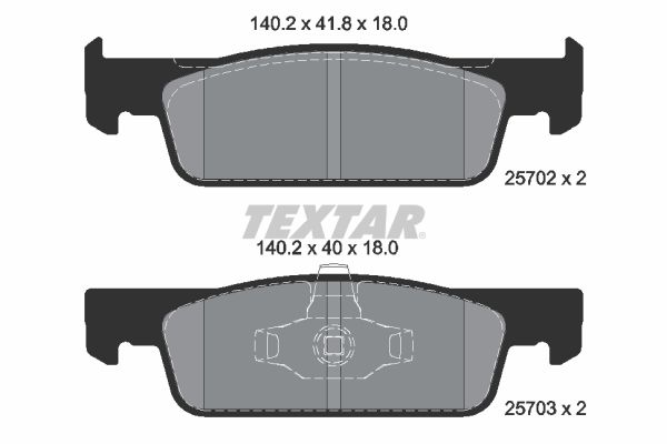 Obrázok Sada brzdových platničiek kotúčovej brzdy TEXTAR Q+ 2570201