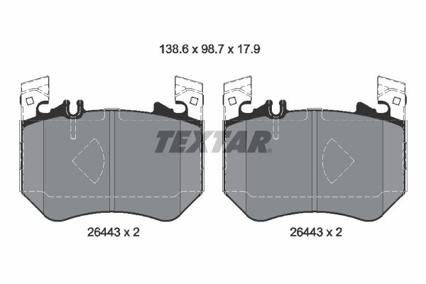 Obrázok Sada brzdových platničiek kotúčovej brzdy TEXTAR  2644301