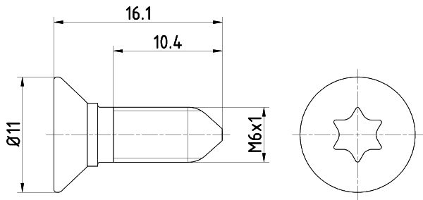 Obrázok Skrutka brzdového kotúča TEXTAR  TPM0008