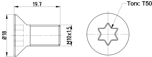 Obrázok Skrutka brzdového kotúča TEXTAR  TPM0016