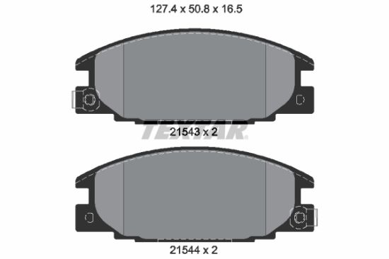 Obrázok Sada brzdových platničiek kotúčovej brzdy TEXTAR  2154302