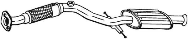 Obrázok Stredný tlmič výfuku BOSAL  169001