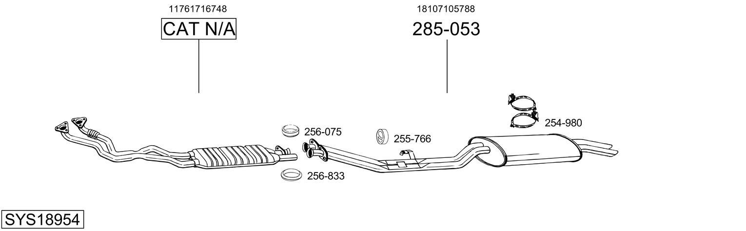 Obrázok Výfukový systém BOSAL  SYS18954