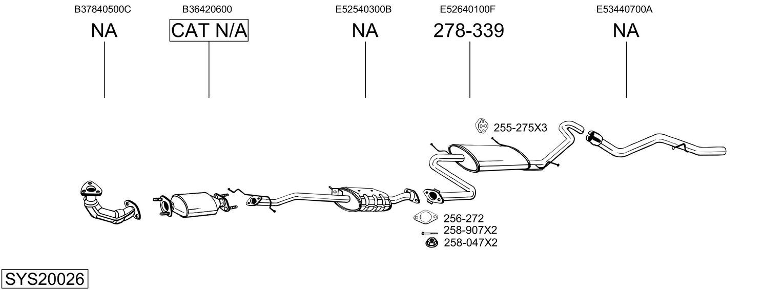 Obrázok Výfukový systém BOSAL  SYS20026