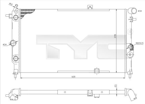 Obrázok Chladič motora TYC  7250001R