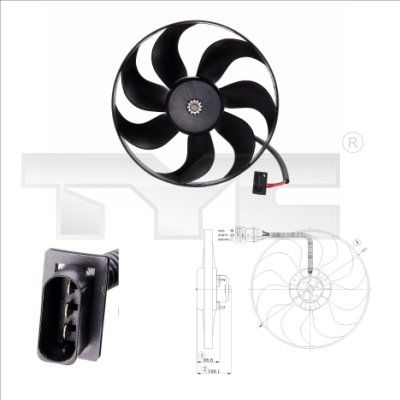 Obrázok Ventilátor chladenia motora TYC  8020009