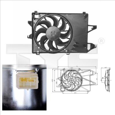 Obrázok Ventilátor chladenia motora TYC  8100001