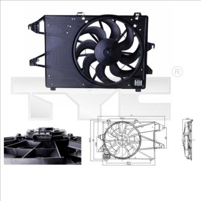 Obrázok Ventilátor chladenia motora TYC  8100004