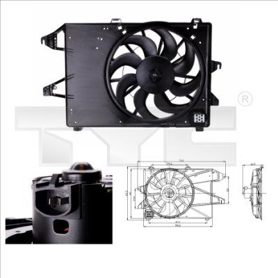 Obrázok Ventilátor chladenia motora TYC  8100006