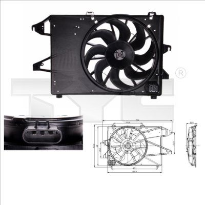 Obrázok Ventilátor chladenia motora TYC  8100008