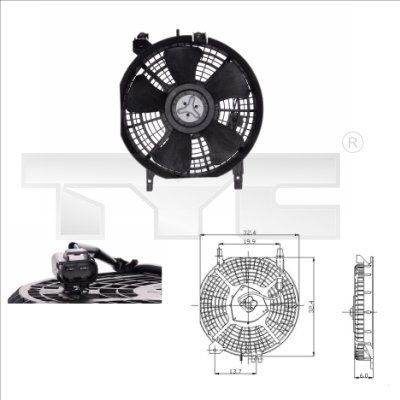 Obrázok Ventilátor chladenia motora TYC  8360002