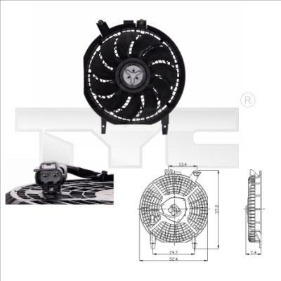 Obrázok Ventilátor chladenia motora TYC  8360004