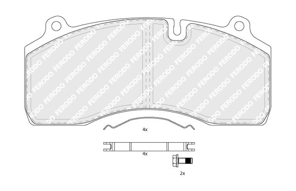 Obrázok Sada brzdových platničiek kotúčovej brzdy FERODO PREMIER FCV1815B