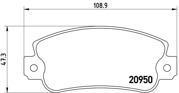 Obrázok Sada brzdových platničiek kotúčovej brzdy BREMBO  P23021