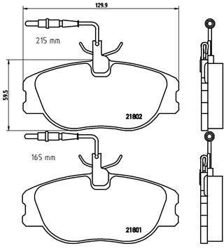 Obrázok Sada brzdových platničiek kotúčovej brzdy BREMBO DIRECTIONAL BRAKE PADS P23061