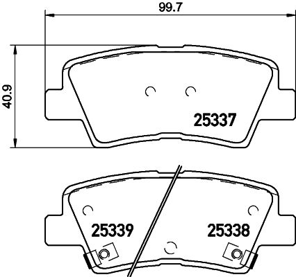 Obrázok Sada brzdových platničiek kotúčovej brzdy BREMBO  P30101