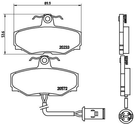 Obrázok Sada brzdových platničiek kotúčovej brzdy BREMBO  P36006