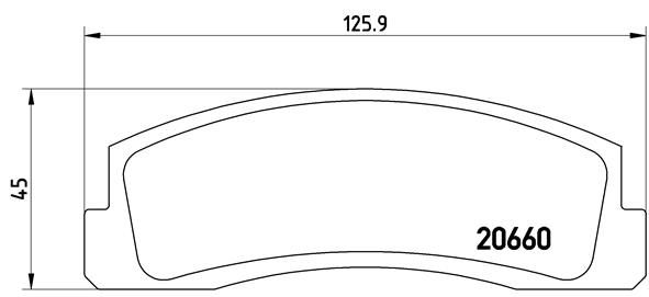 Obrázok Sada brzdových platničiek kotúčovej brzdy BREMBO  P41002