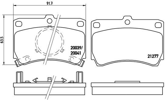 Obrázok Sada brzdových platničiek kotúčovej brzdy BREMBO  P49007