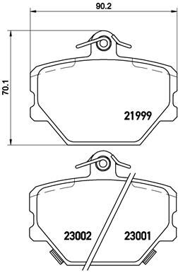 Obrázok Sada brzdových platničiek kotúčovej brzdy BREMBO  P50038