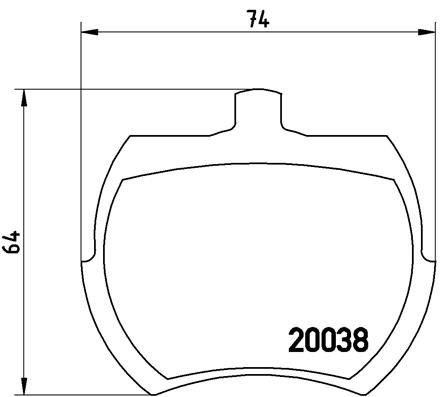 Obrázok Sada brzdových platničiek kotúčovej brzdy BREMBO  P52002