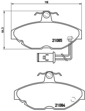 Obrázok Sada brzdových platničiek kotúčovej brzdy BREMBO  P52011